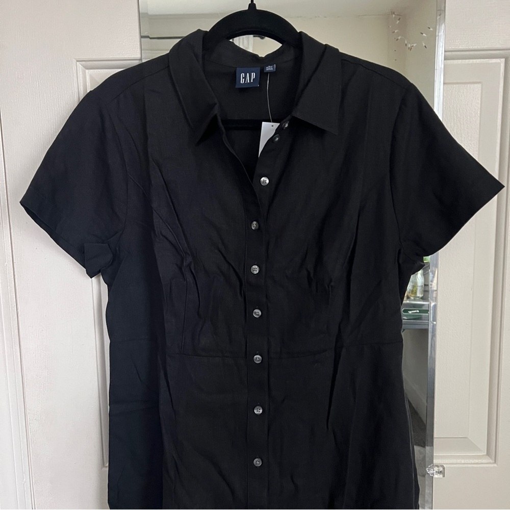 Gap Linen-Blend Midi Shirtdress - Picture 4 of 7